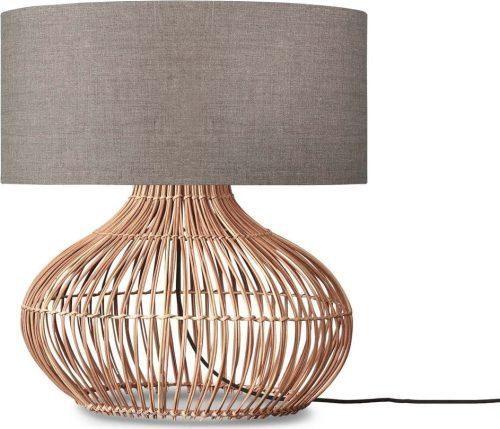 Stolní lampa s textilním stínidlem v béžovo-přírodní barvě (výška 60 cm) Kalahari – Good&Mojo Good&Mojo