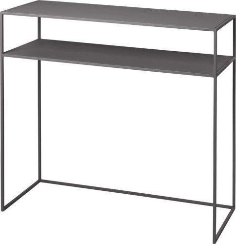 Tmavě šedý kovový konzolový stolek 35x85 cm Fera – Blomus Blomus