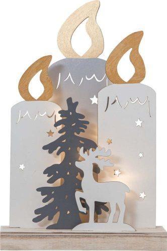 Bílá světelná dekorace s vánočním motivem Fauna – Star Trading Star Trading