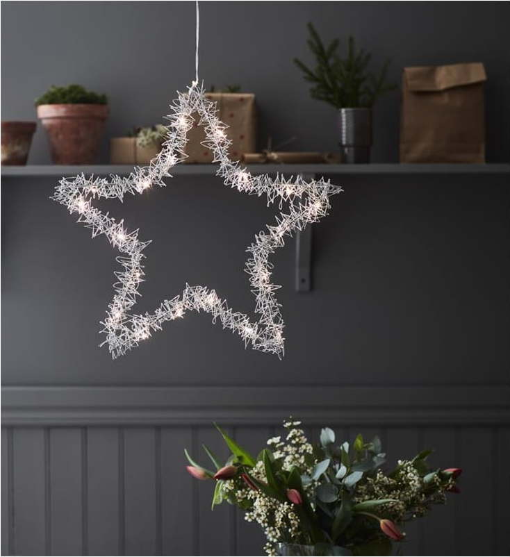 Venkovní světelná dekorace s vánočním motivem ve stříbrné barvě ø 46 cm Tangle – Markslöjd Markslöjd