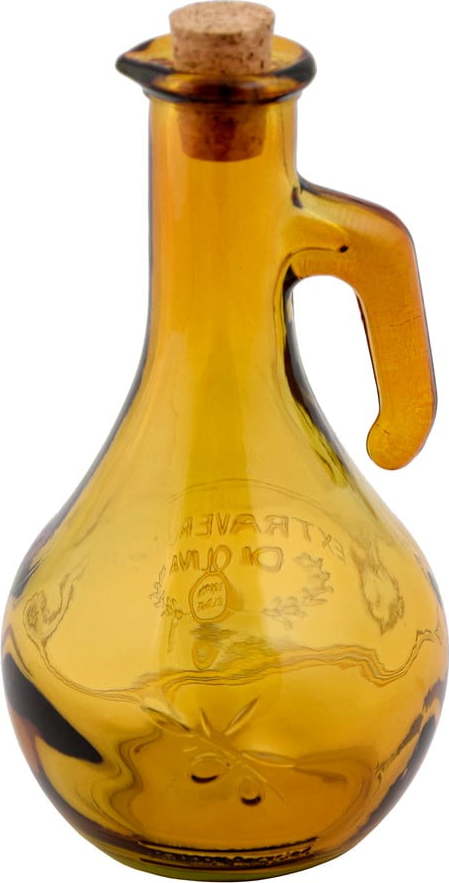 Žlutá láhev na olej z recyklovaného skla Ego Dekor Olive